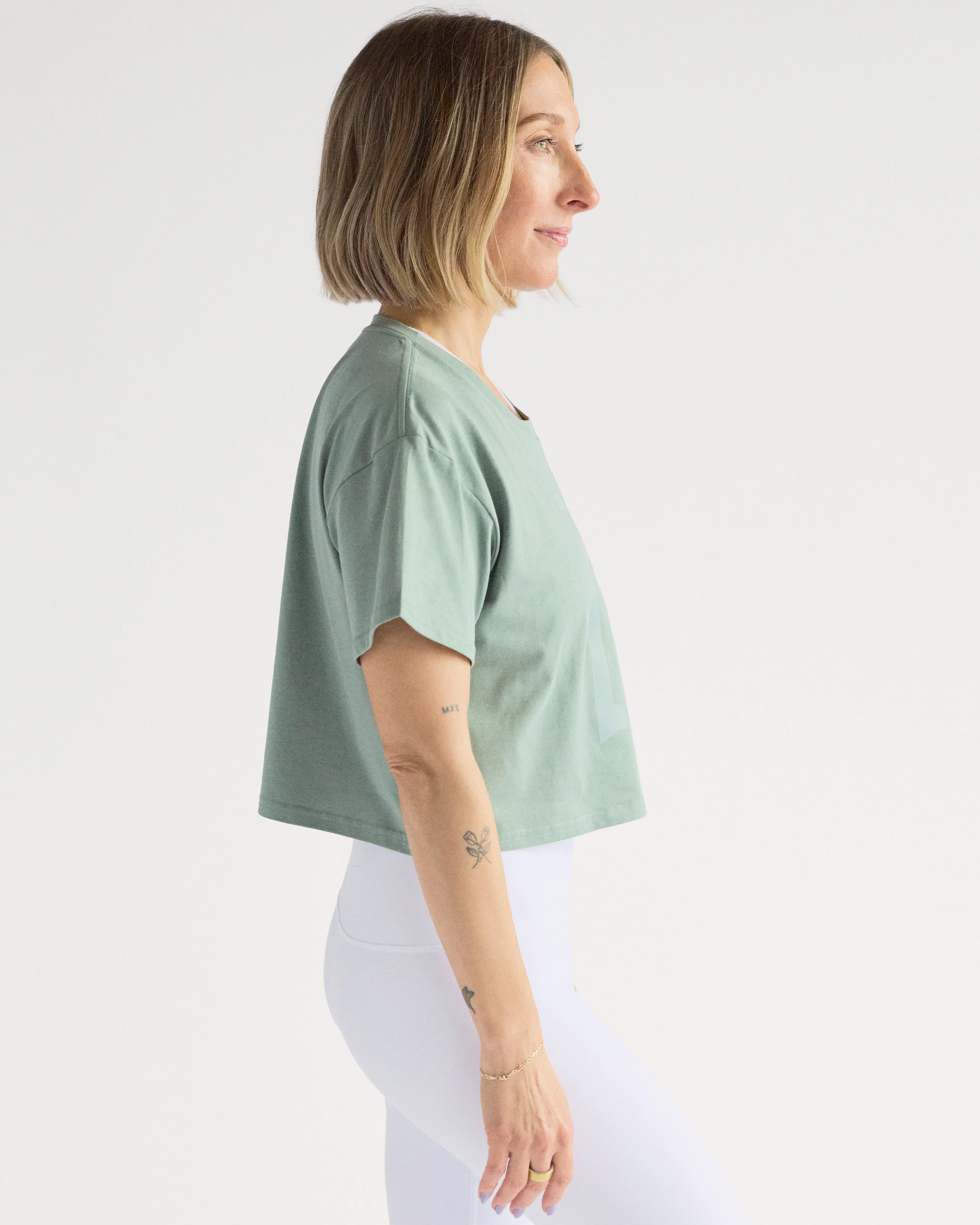 b3 Big B Crop Tee - Sage - Image 3