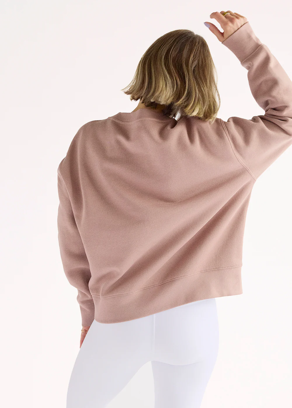 b3 Women's Crewneck Sweatshirt - Clay/White Puff - Image 3