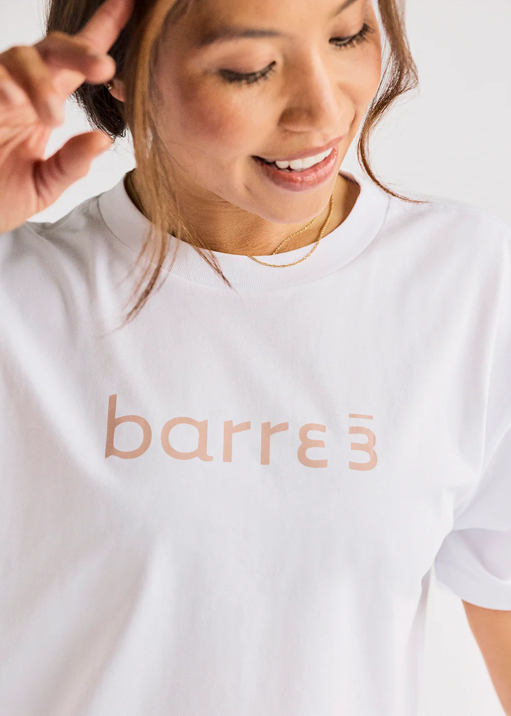 b3 Women's Oversized Tee - White/Clay - Image 3